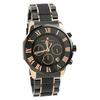 Salvatore Mara Watch Chronograph 10 ATM Water Resistant Business Formal Italian Brand Limited Model Men's SM15104 (Black X Pink Gold)