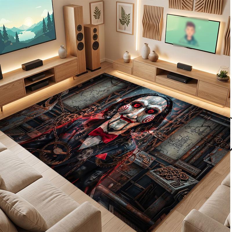 Saw Billy the Puppet Rug Soft Thick Non Slip Floor Carpet for Bedroom Living Room Home Decor