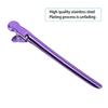 12PCS Purple Blue Hairdressing Styling Clamps Stainless Steel Hair Styling Clips  For Hairstyling