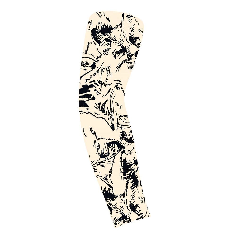 Flower Arm Pattern Flower Arm Tattoo Sleeve Elastic Breathable Sun Protection Cover Sunscreen UV Protection Ice Silk Arm Sleeve