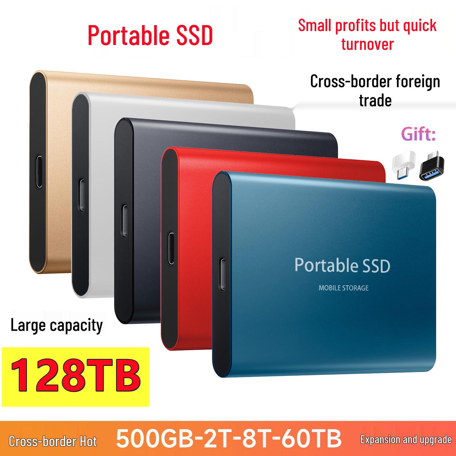 

Портативний SSD-накопичувач великої ємності: Високошвидкісне розширення 64 ТБ/16 ТБ/4 ТБ Gold
