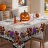 Halloween Spooky Boo Spider Web Rectangle Tablecloth for Table Decor Reusable Kitchen Dining Tablecloth Halloween Decorations