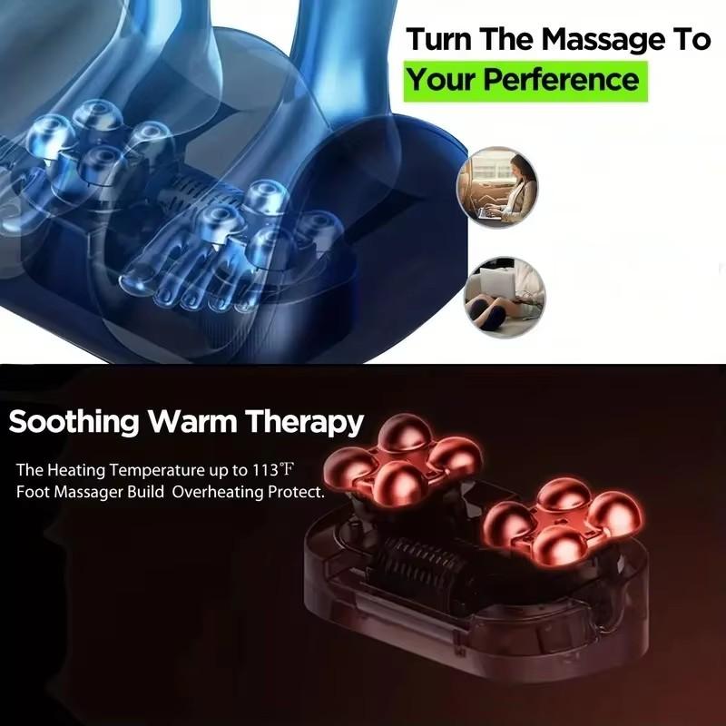 Super Big Electric Heat Leg Calf Massager Promotes Blood Circulation Hot Compress Shiatsu Kneading Roller Deep Relaxation Muscle