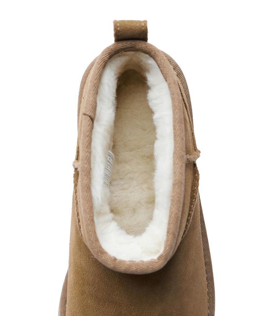 Ugg [Women] Suede Leather Mini Platform Boots (Classic Ultra Mini Platform) - Chestnut / 1135092Che