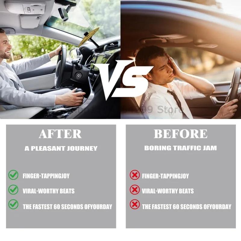 Musical Saucer Car Crash Cymbal Alloy Car Crash Drums Cymbal Air Vent Drum Mini Drum Easy To Install Clip-On Mini for Vent
