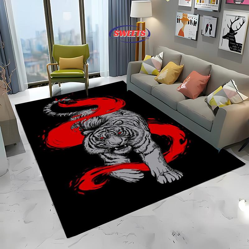 3D Jiu-Jitsu Warrior Japanese Bjj Gi & Black Belt Mma Rug, Carpet for Living Room Bedroom Sofa Doormat Decor Non-slip Floor Mat