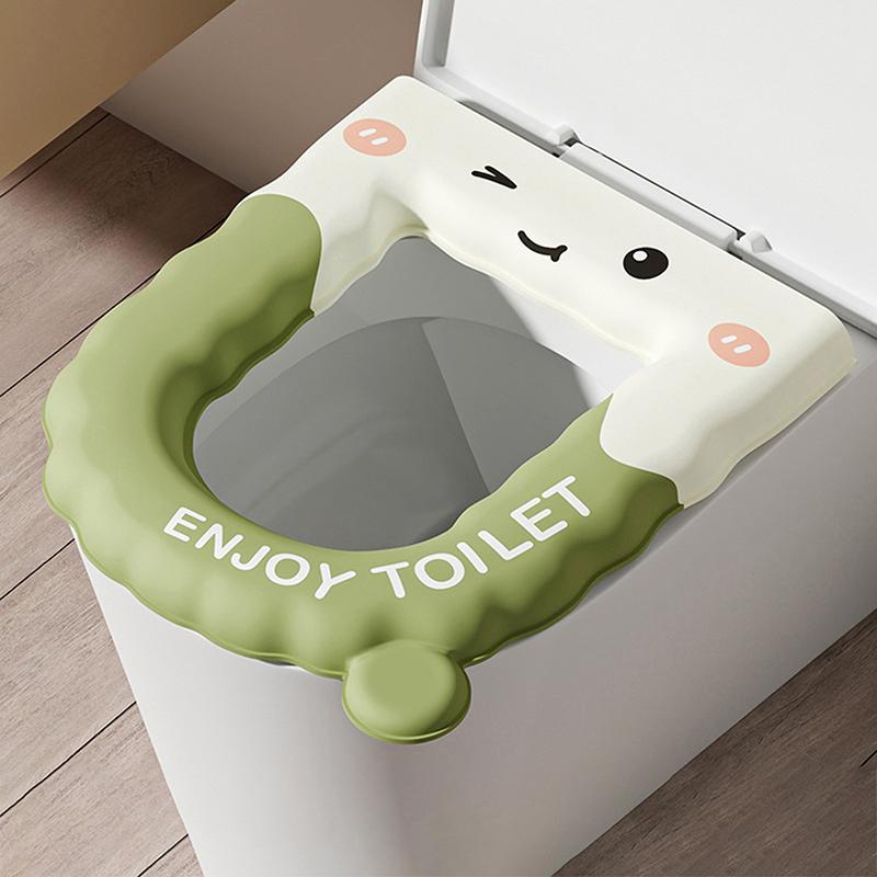 

Многоразовая водонепроницаемая накладка на сиденье унитаза, моющиеся накладки, нескользящая накладка на сиденье унитаза для дома, путешествий, аксессуары для ванной комнаты