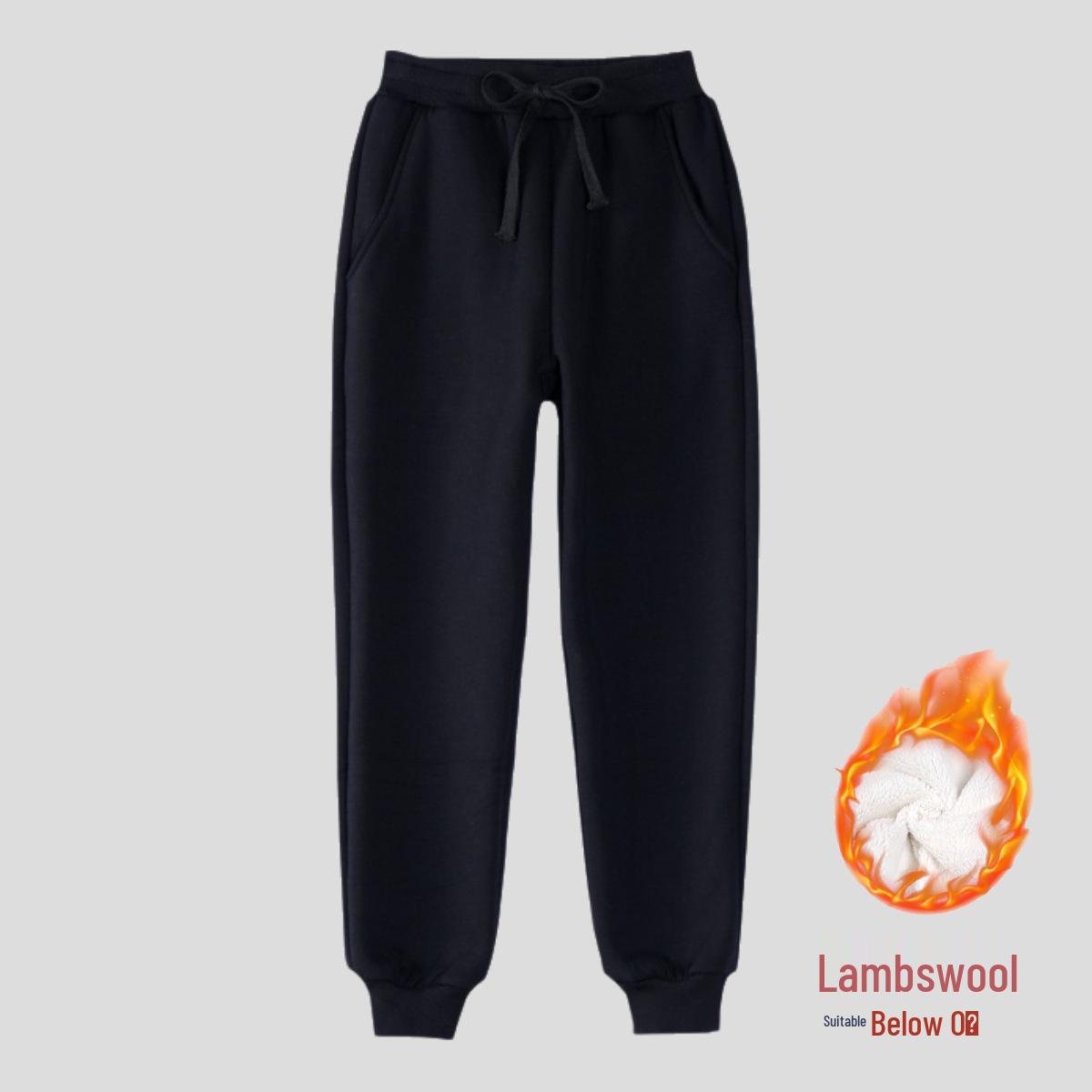 Kids Navy Blue Velvety Winter School Uniform Pants 140cm