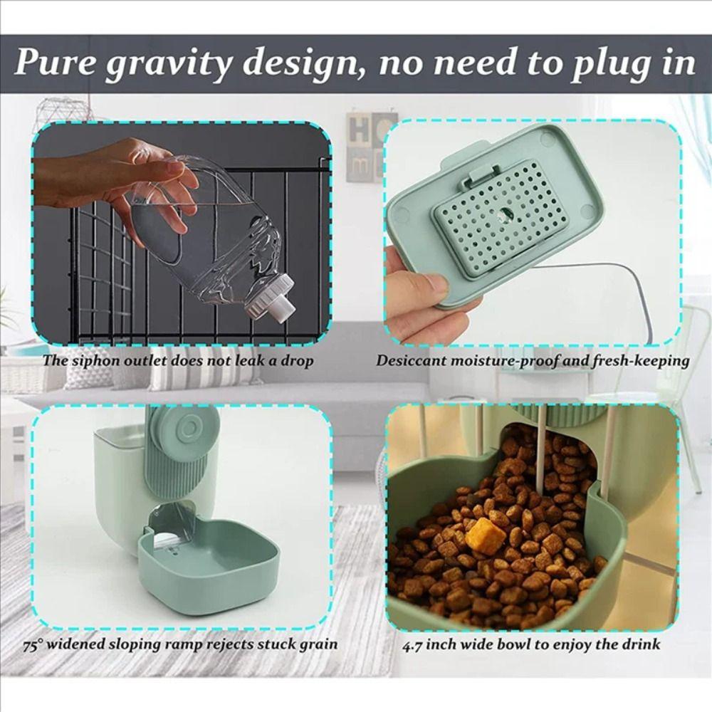 Automatic Pet Food Water Bottle Cage Hanging Pet Food Storage Container Dog Feeding Bowl  Kittens