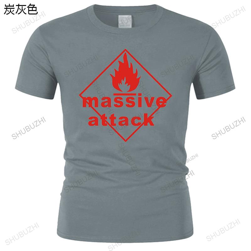Massive Attack T Shirt Men Tops New Fashion Short Sleeve Tees Mans Letter Print Tshirt Male Black T-shirt Cotton Teeshirt Men