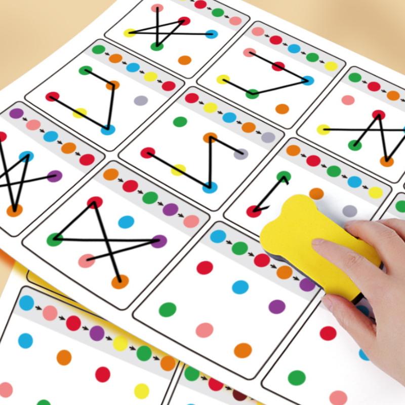 1 Set Children'S Gift Visual Tracking Focus And Attention Training Card Color And Number Recognition Ideal Memory Improvement