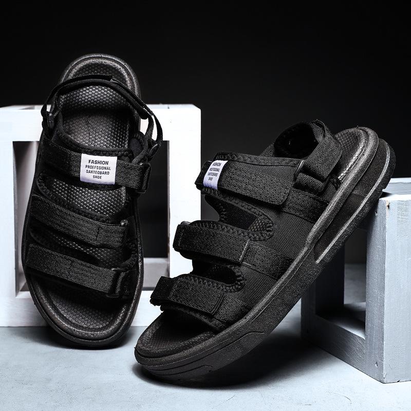 

Летние мужские корейские спортивные сандалии 2024 года : Пляжные шлепанцы для студентов. 40