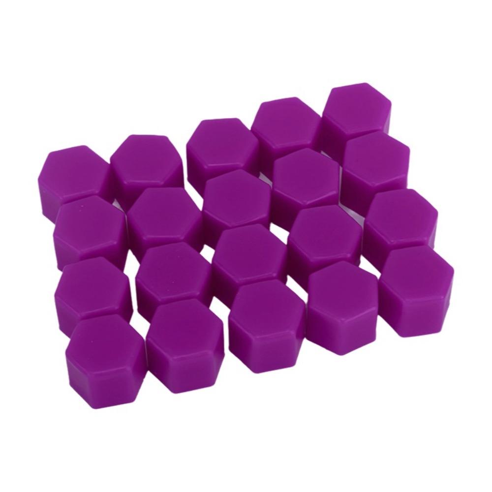 20Pcs N Silicone Car Wheel Nut Caps Hex Design 19mm Lug Bolt Covers Protective Decorative Tire Wheel Screw Caps Rim Protection