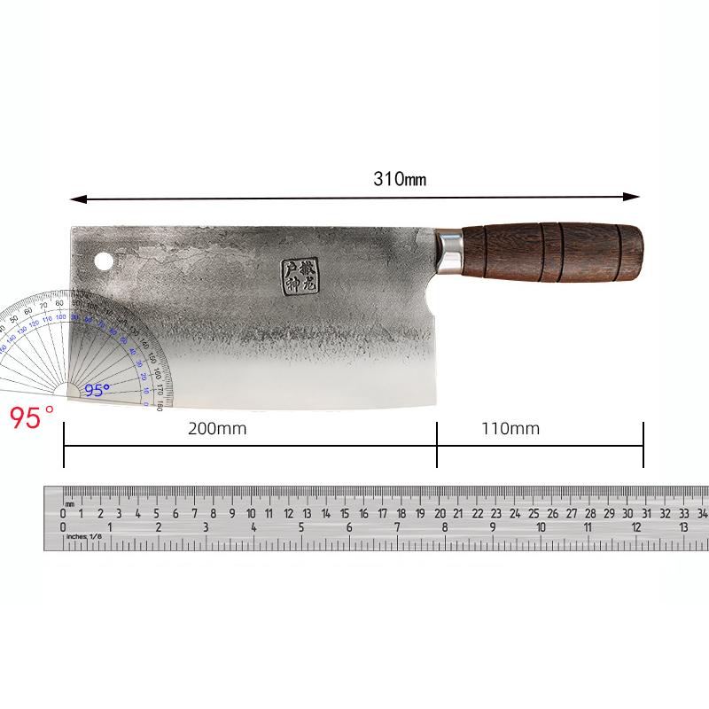 8 Inch Chopper Knife Artillery Steel Blade Wenge Handle Chef Cleaver Slicing Vegetable Kitchen Knife Bone Meat And Poultry Tools