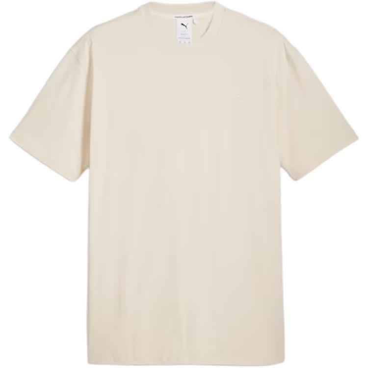 

Puma Удобная Мягкая Однотонная Дышащая Футболка с Круглым Вырезом и Коротким Рукавом Мужские Топы Бежевый 624009-87 XL