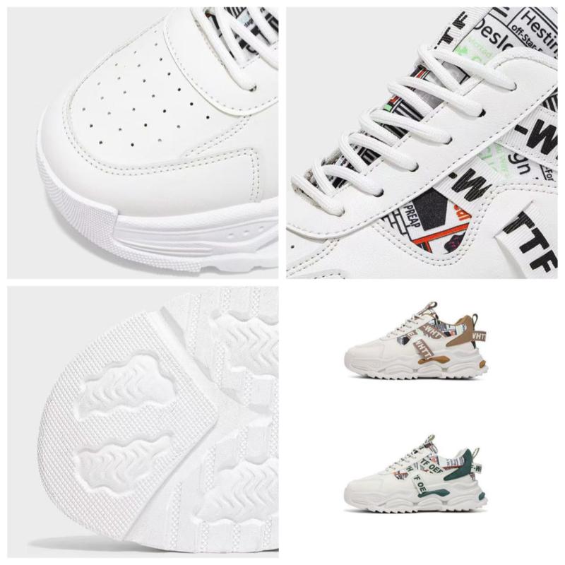 2025 New Men's Retro Pattern Dad Shoes Casual Platform Sneakers Men Comfortable Thick Sole Daily Fashion Street Walking Shoes