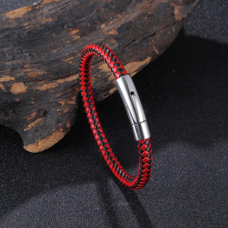 Meier Simple, stylish, and chic: titanium steel wire bracelet with stainless steel snap clasp - a bestselling bangle