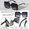 High Quality High End Designer Style Retro Edgy Punk Trendy Oversized Square Shaped Female For Both Male Sun Glasses