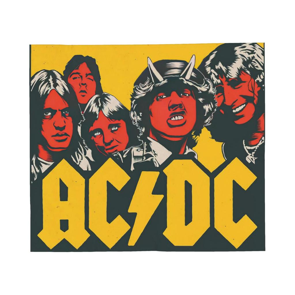 AC DC Heavy Metal Band Blankets Flannel Autumn/Winter  Portable Lightweight Throw Blankets for Sofa Car Bedspread