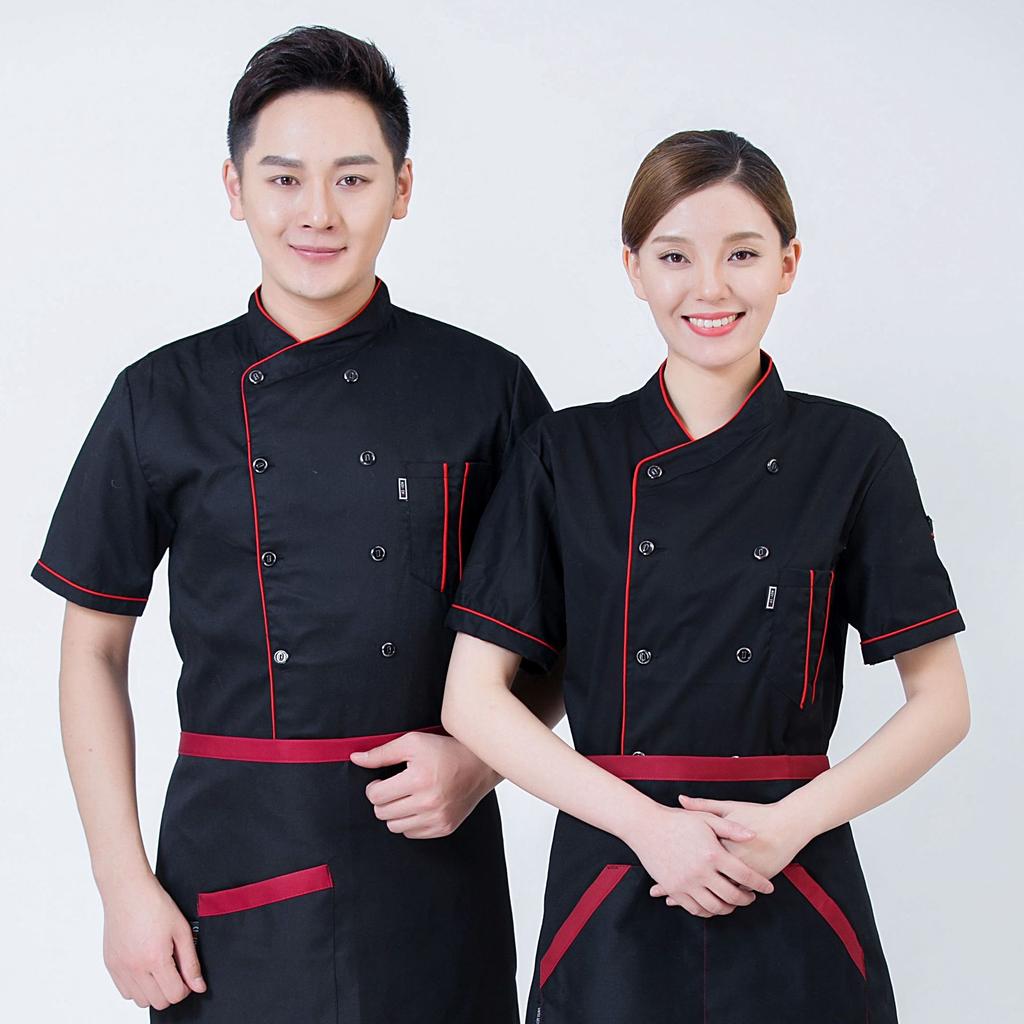 Men's And Women's Chef Uniforms Food Service Head Chef Attire Restaurant Bakery Cooking Coffee Workwear Jackets Uniform Aprons