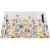 Spring Floral Placemats 12x18 Inches Set of 4 Colorful Flower Butterfly Decorative Rectangle Table Mats Summer Colorful Linen Place mats for Party