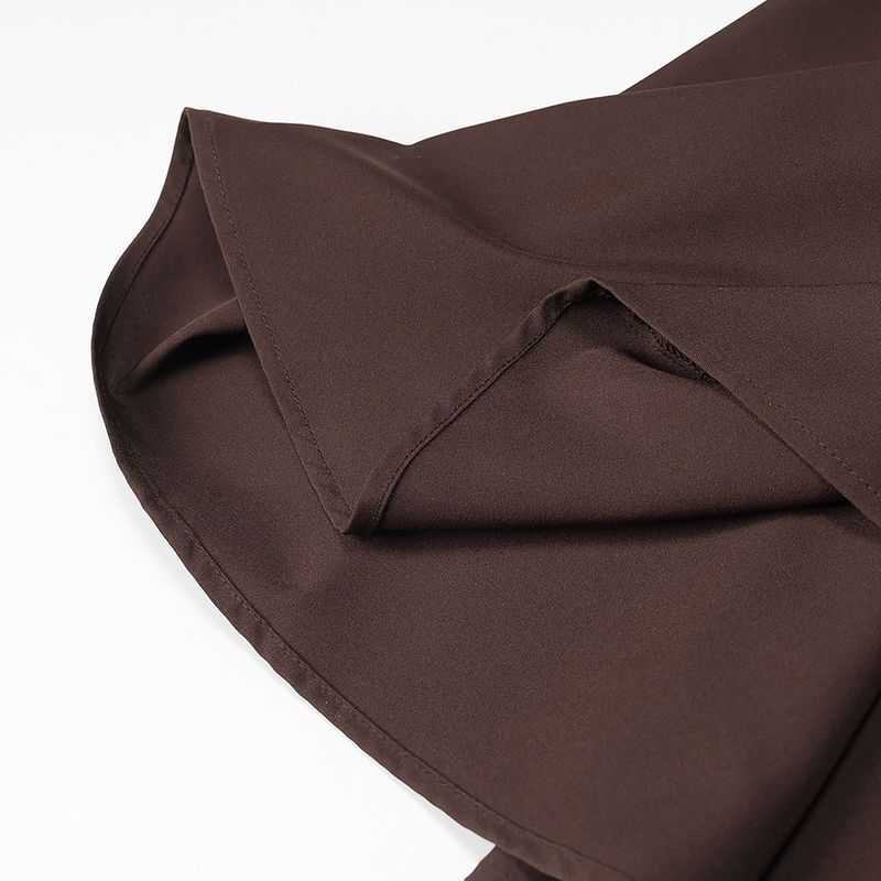 Kaslead New Arrival Women's Clothing Fashion Style Fashion Silm Niche Style Half Turtleneck Large Swing Dress