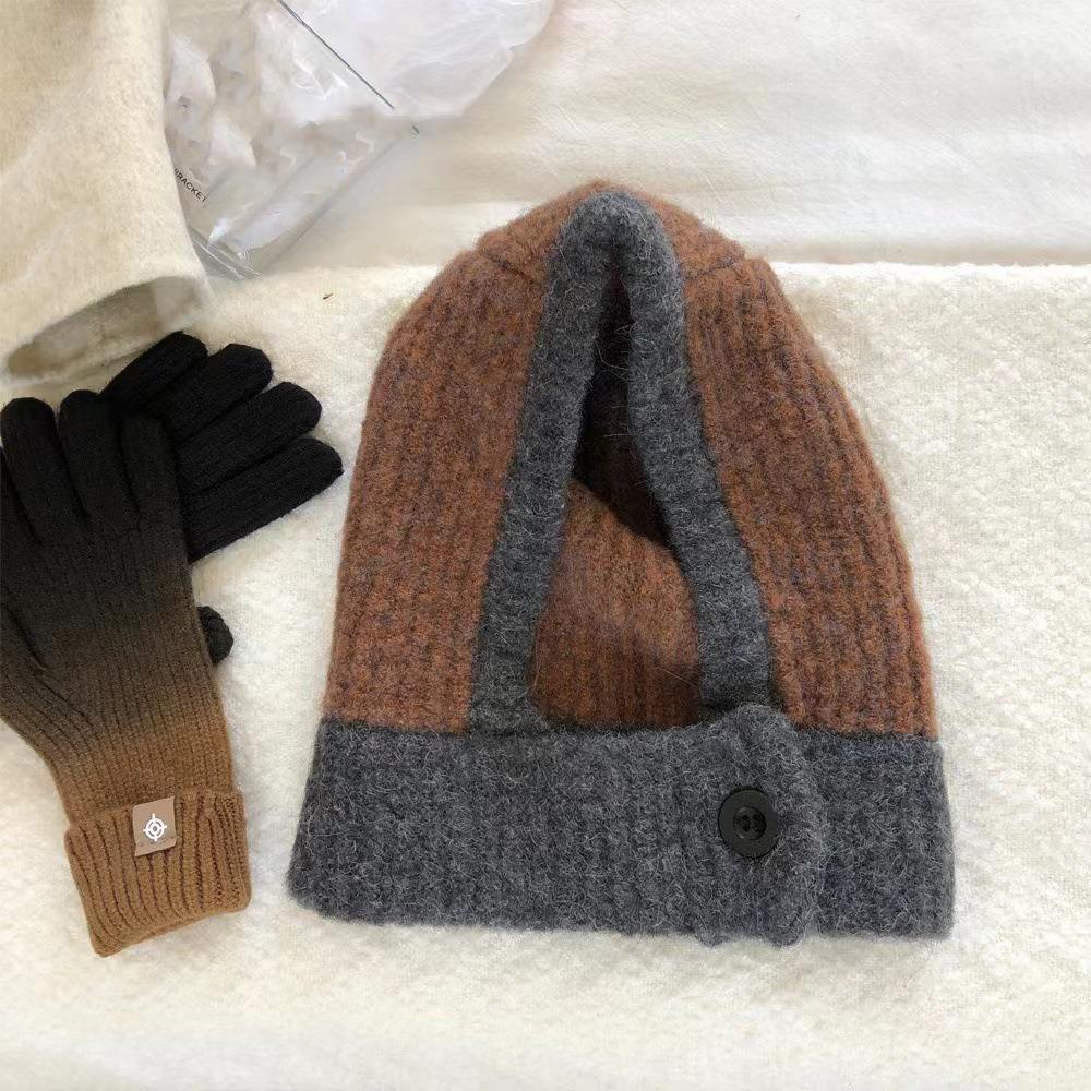 Beanie Ear Protection Hat Pullover Hat Knitted Hat Cute Balaclava Hat  Winter/Autumn