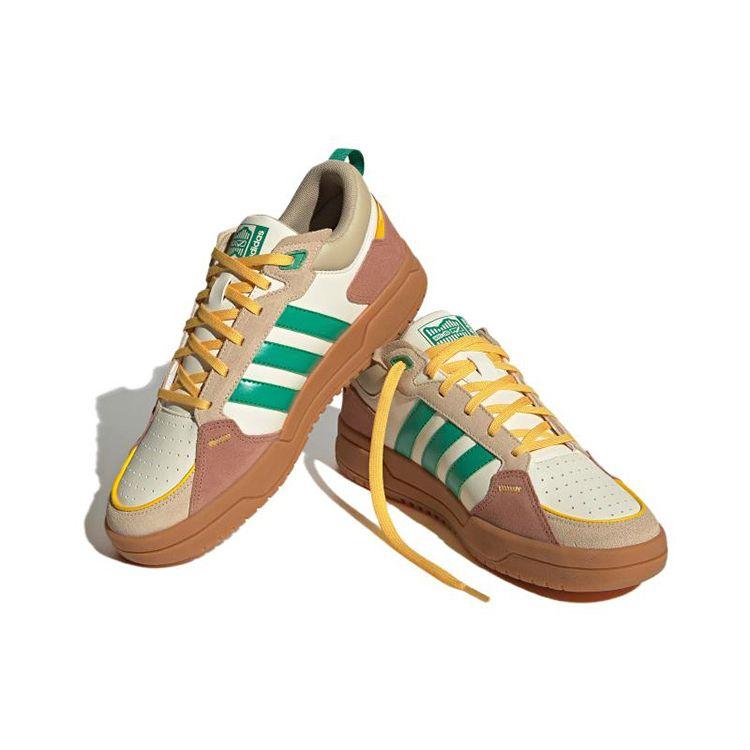 Adidas Neo 100Db Comfortable Non-Slip Durable Lightweight Low-Top Skate Shoes Unisex Skate Shoes Yellow Orange Green IF5588