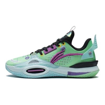 Li Ning Wade All City 10 Einfach Bequem Langlebig Atmungsaktiv Niedrig geschnittene Basketballschuhe Herren Sneaker Grün ABAS009-54