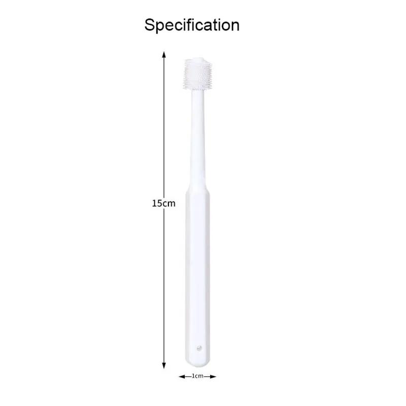 

Silicone 15cm 360 Degree Tooth Brush For Pet Dog Cat Plastic Healthy Toothbrush Mouth Cleaning Pet Cat Dog Finger Brush for Dogs белый
