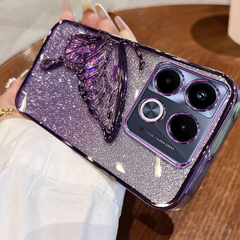 Note40 Pro+ Case Luxury,Bling Quicksand Butterfly Case For Infinix Note 30 40 Pro Plus 30i 30VIP Zero 30 Shockproof Cover Note40