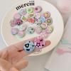 6Pcs Cute Cartoon Mini Cartoon Button Badge Kawaii Retro Girls Kids Backpack Pencil Bag DIY Decorative Brooch Pin Accessories