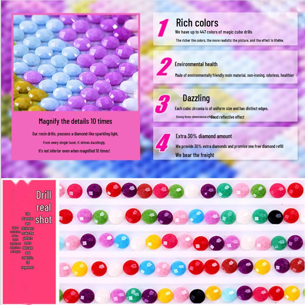 5D DIY Full Drill Landskap Diamantmålningskit och Verktyg