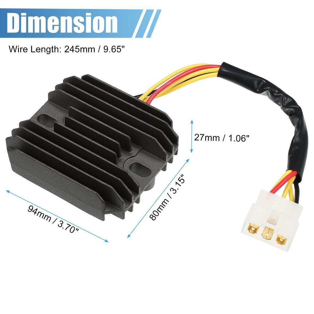 uxcell Voltage Regulator Rectifier Replacement, Compatible with 32800-33E20, 32800-33E21, SUZUKI, GSXR1000, Compatible with 2001-2004