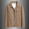 2024 Autumn Men's Fashion Lapel Corduroy Jacket - Trendy Casual Short Workwear