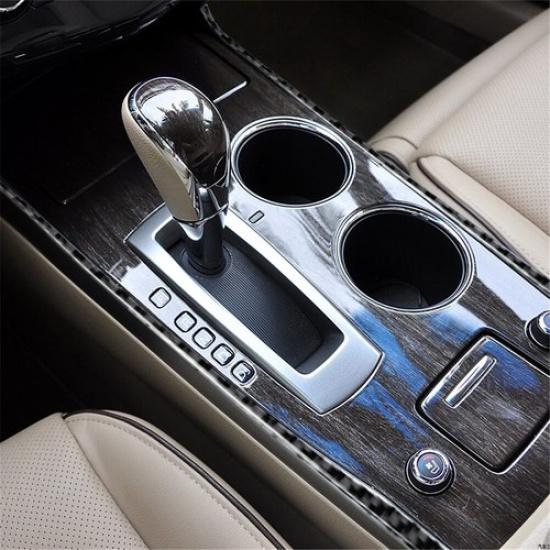 2Pcs Carbon Fiber Interior Gear Shift Side Cover Trim For Nissan Altima Sedan