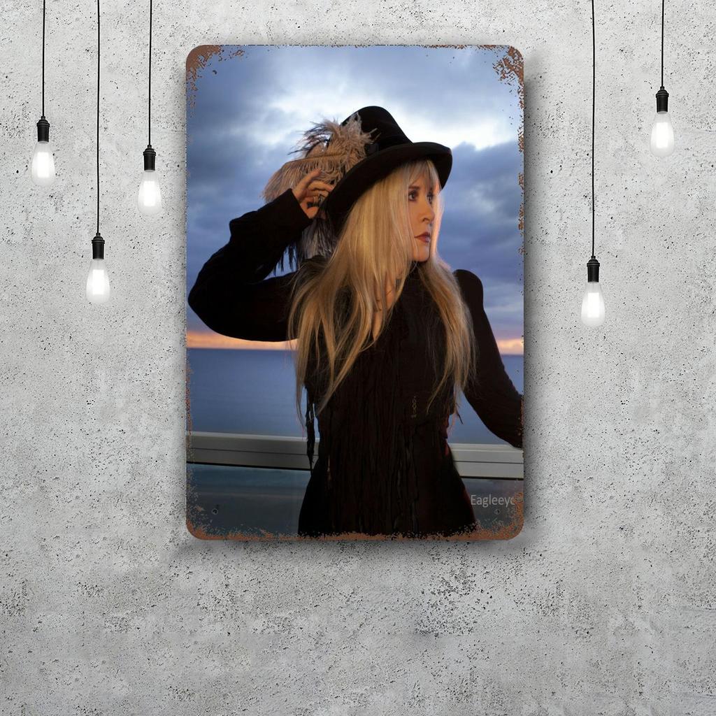 Mfoever Latta Stevie Nicks Segni Metallici Decorazioni Murali Segni Metallici Vintage Capitano Poster Metallico Decorazione per Bar Pub Club Decorazione Murale
