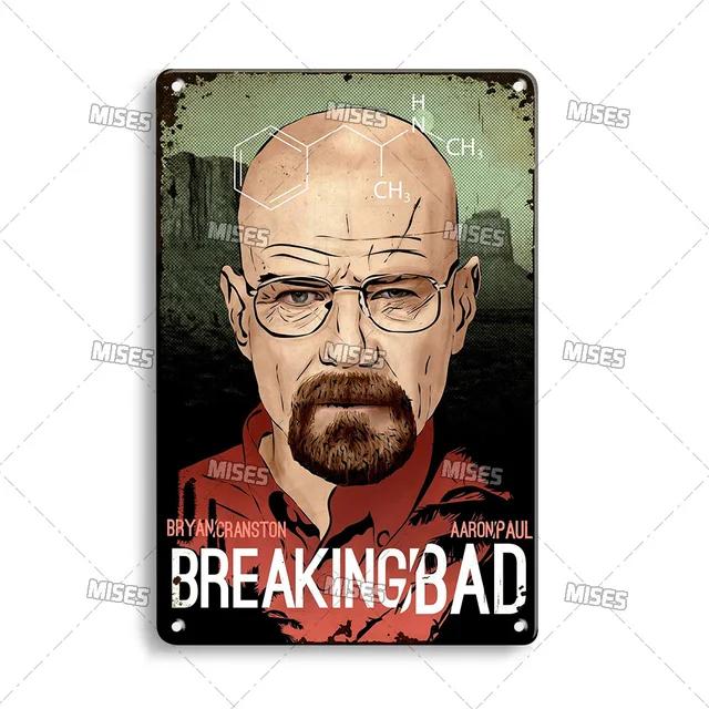Breaking Bad Classic TV Show Metal Plate Retro Metal Poster for Bar Club Home Studio Wall Decor MISES Vintage Tin Sign