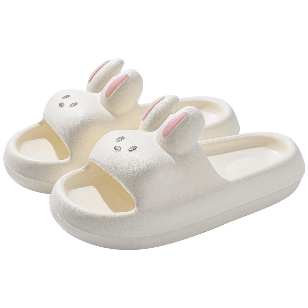 

Cute Rabbit Children Home Slippers Beach Thick Bottom Summer Slides Fashion Comfortable Non-Slip Slippers Indoor Outdoor Cartoon Slippers 190 білий