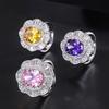 2022 New Inlaid Colorful Zircon Ring Cross Border Exaggerated Jewelry Manufacturer