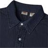 Levis Plain Simple Comfortable Polo Denim Long Sleeve Shirt Men Shirts Dark-Blue 002HI-0000