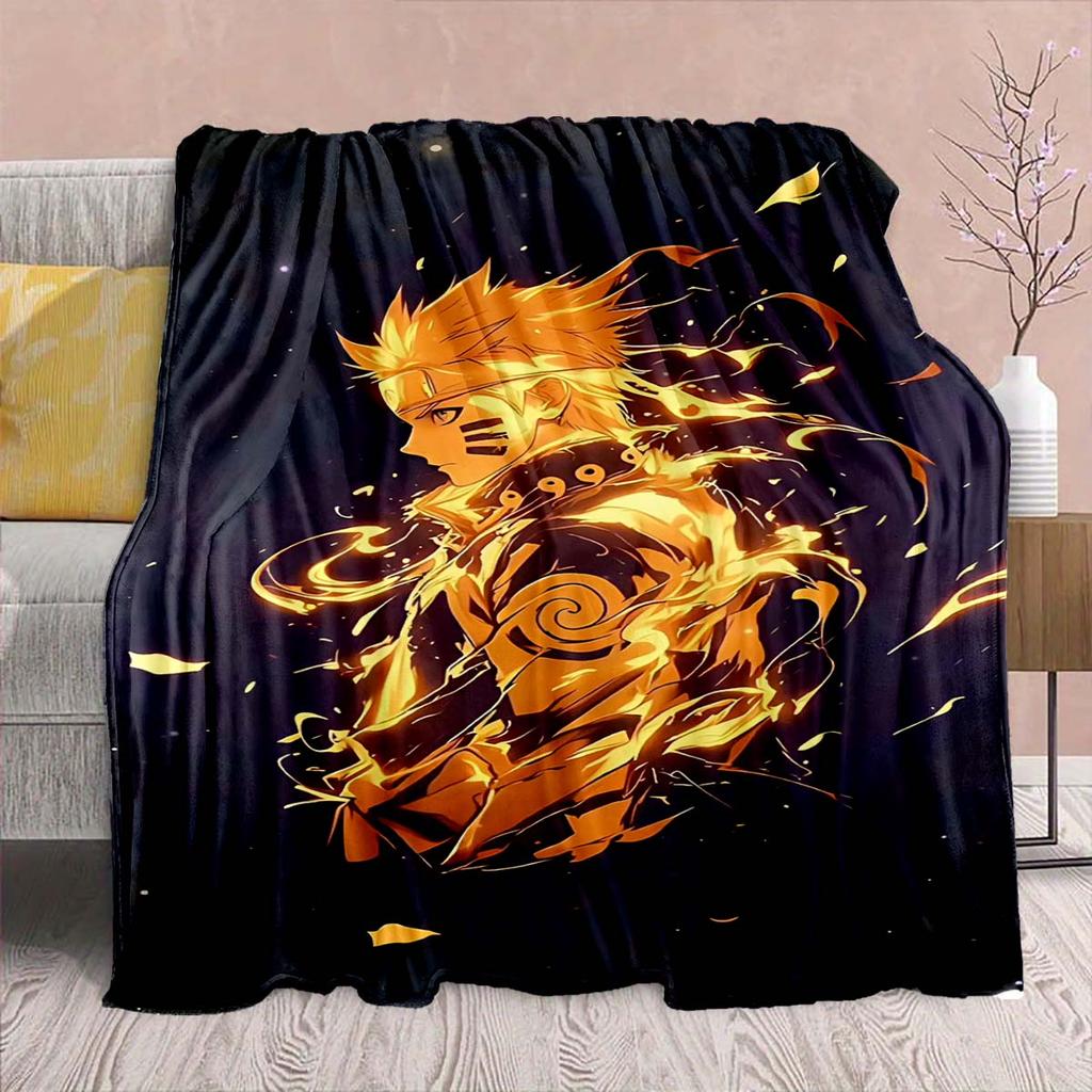 Naruto Anime Flannel Blanket - Soft Warm Perfect for Sofa, Bedding Camping Travel Office Home Decor
