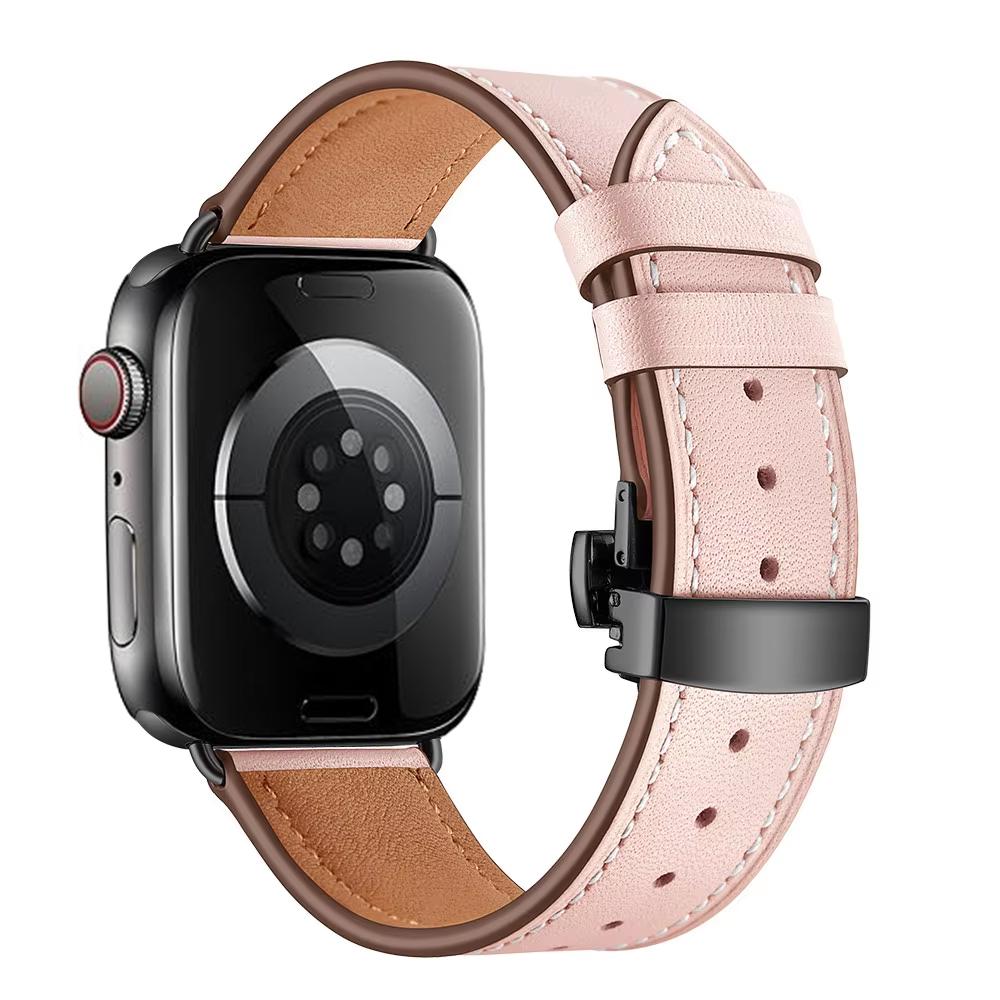 Genuine Leather Strap For Apple Watch Bands 46mm 45mm Ultra2 49mm 44mm 40 41 42mm Bracelet Correa iWatch Series 10 8 7 9 SE 6 5