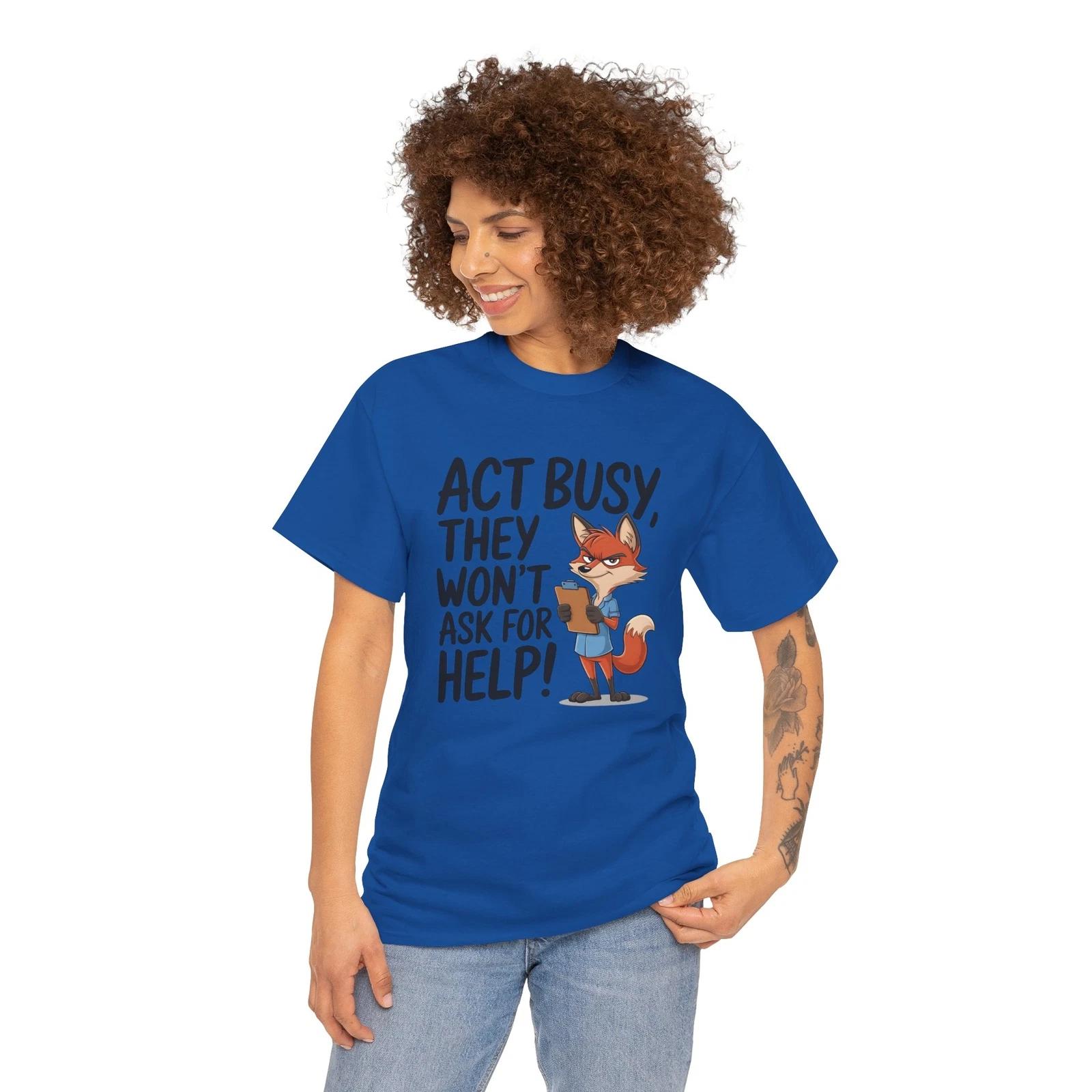 Fox Comedic Genius T-Shirt - Witty & Clever Graphic Tee for Humor Enthusiasts S