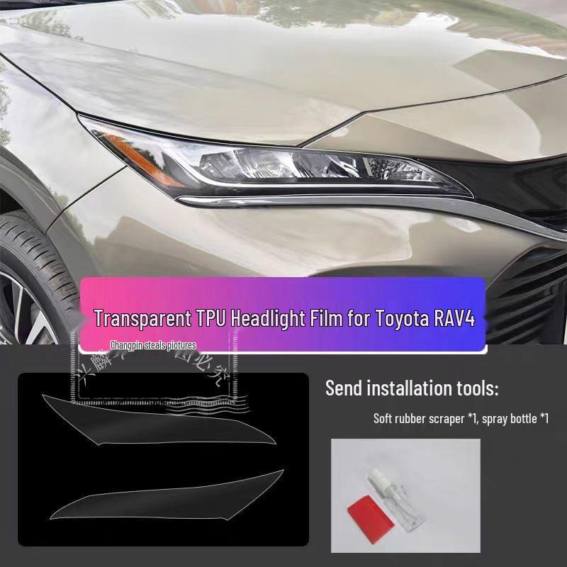 Toyota Front Headlight Protective Film for Asia Dragon, Camry, Highlander, RAV4, and Wildlander.
