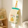 Hanging Tissue Storage Bag Cartoon Checkered Non-slip Tissue Holder Space Saving for Kitchen Pantry Bathroom Wall