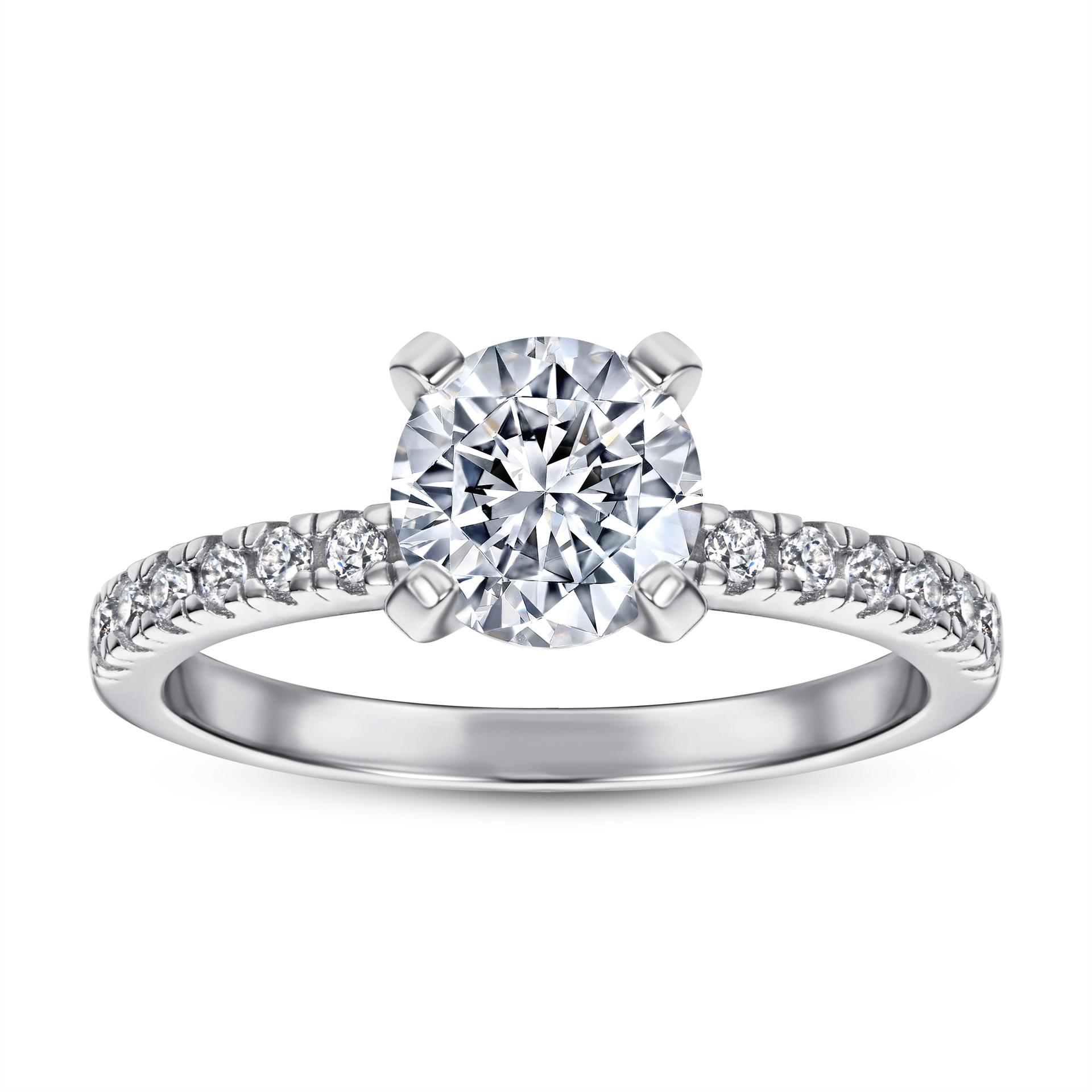 Echter 925er Sterlingsilber Roségold Runder 7MM VVS1 Weißer Saphir Erzeugter Moissanit Ring für Damen Geschenk Drop Shipping 8 weißgold