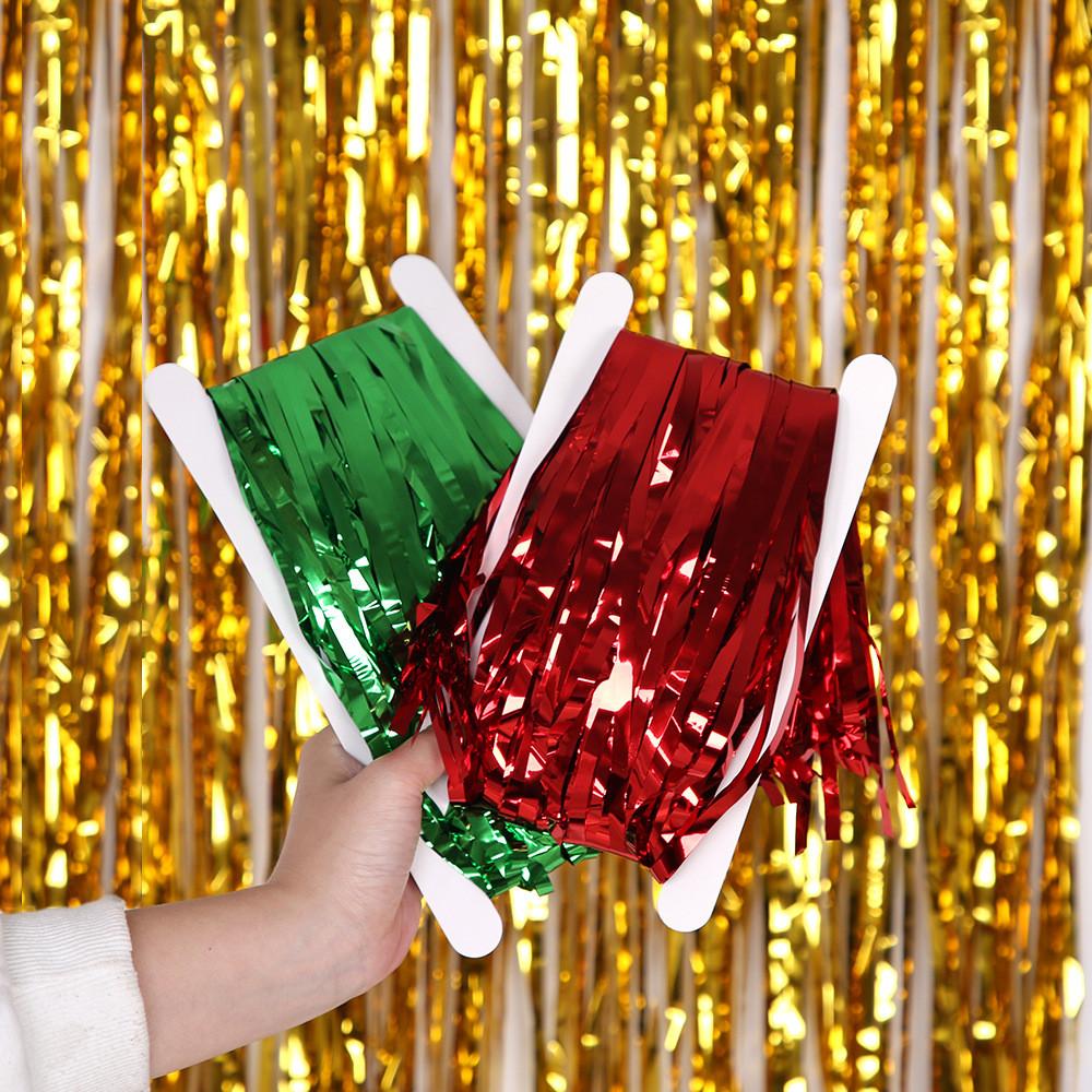 4 Bright Meter Shiny Rain Curtain For Captivating Party Decor And Displays Holiday