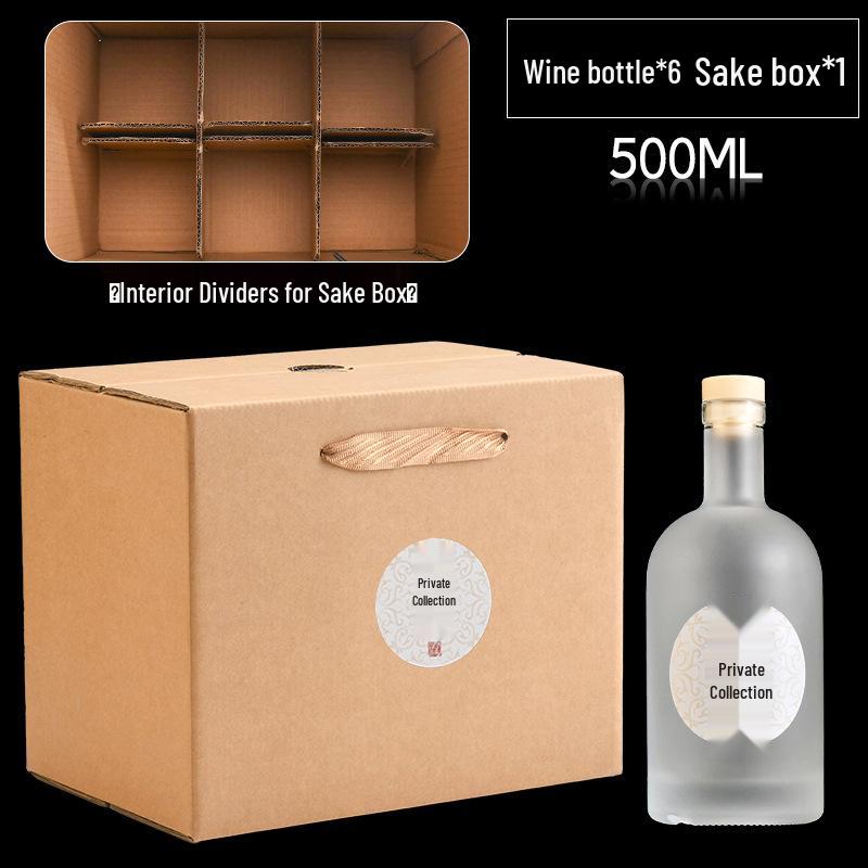 Transparent Frosted Empty Bottles for Vodka, Wine, Baijiu, and Homemade Fruit Liquor