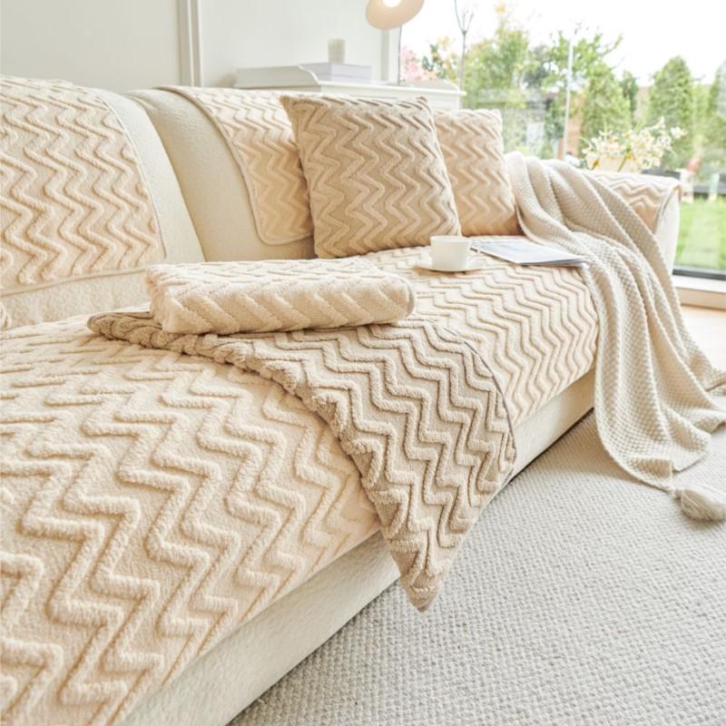 

Зимний теплый чехол Funda Sofa Mats Living Home Нескользящий волнистый жаккардовый диван Подушка Чехлы для дивана 70X70